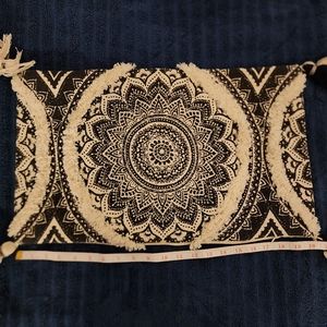 NEW Boho black and cream lumbar pillow covers